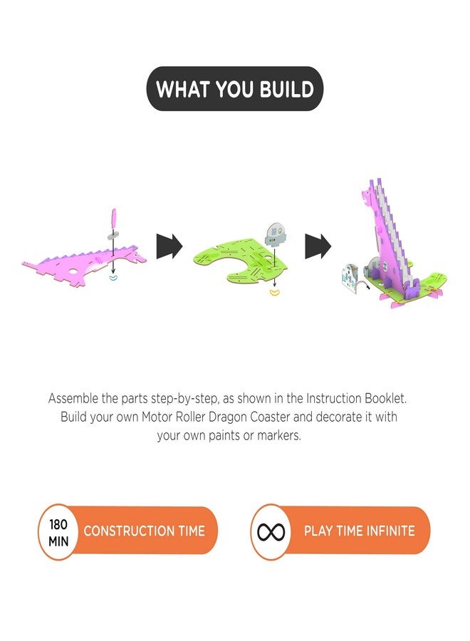 سمارتيفيتي لعبة قطار التنين الدوار من سمارتيفيتي موتور، لعبة تعليمية وتفاعلية، متعددة الألوان، مناسبة للفتيات، سهلة التركيب والتعلم والبناء. - Image 2